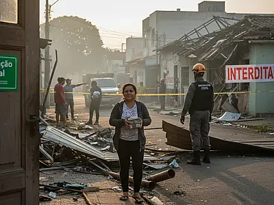Técnicos da Defesa Civil realizam vistorias em imóveis atingidos por explosão de gás no bairro do Jaguaré, em São Paulo.