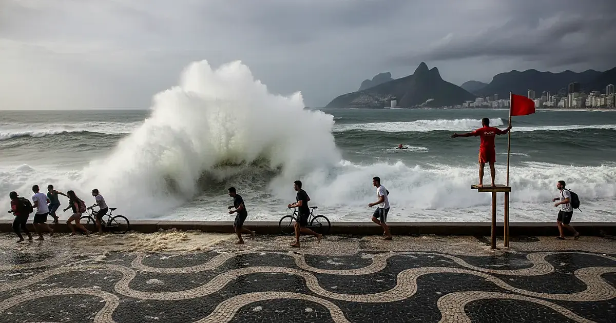Marinha alerta para ressaca com ondas de até 3 metros no Rio de Janeiro