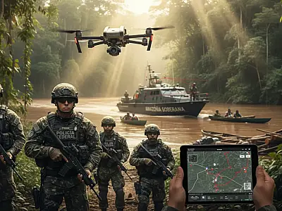 Forças de segurança reforçam o patrulhamento em áreas remotas da Amazônia para combater o tráfico e crimes ambientais.