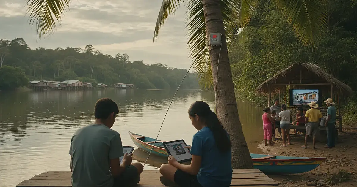A revolução digital submersa: como os rios levam internet a 6 milhões no Norte