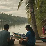 A revolução digital submersa: como os rios levam internet a 6 milhões no Norte