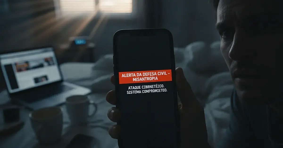 Invasão no sistema da Defesa Civil: O que significa a mensagem sobre misantropia