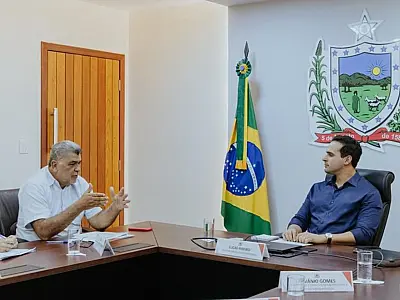 Governador Lucas Ribeiro e o presidente da Funasa, Lenildo Morais, firmam cooperação para entrega de obras hídricas na Paraíba