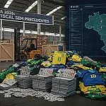 Operação Copa 2026: Fiscalização apreende 1 milhão de camisas e bloqueia 4,5 mil sites piratas