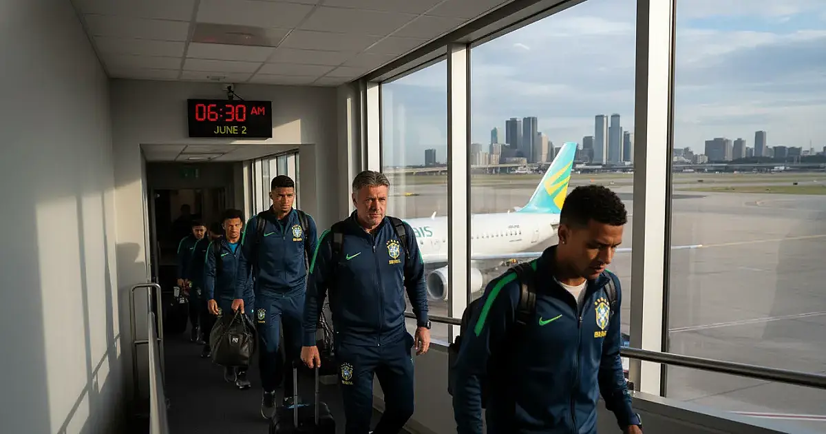 Sem tempo a perder: Seleção Brasileira desembarca nos EUA e inicia treinos imediatos para a Copa