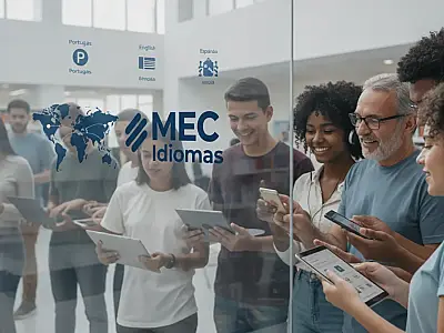 Plataforma MEC Idiomas oferece trilhas de aprendizado interativas e gratuitas para inglês e espanhol.