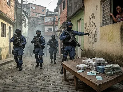 Operação da Polícia Civil no Morro Dona Marta, na Zona Sul do Rio, mobiliza agentes da DRE contra o crime organizado.