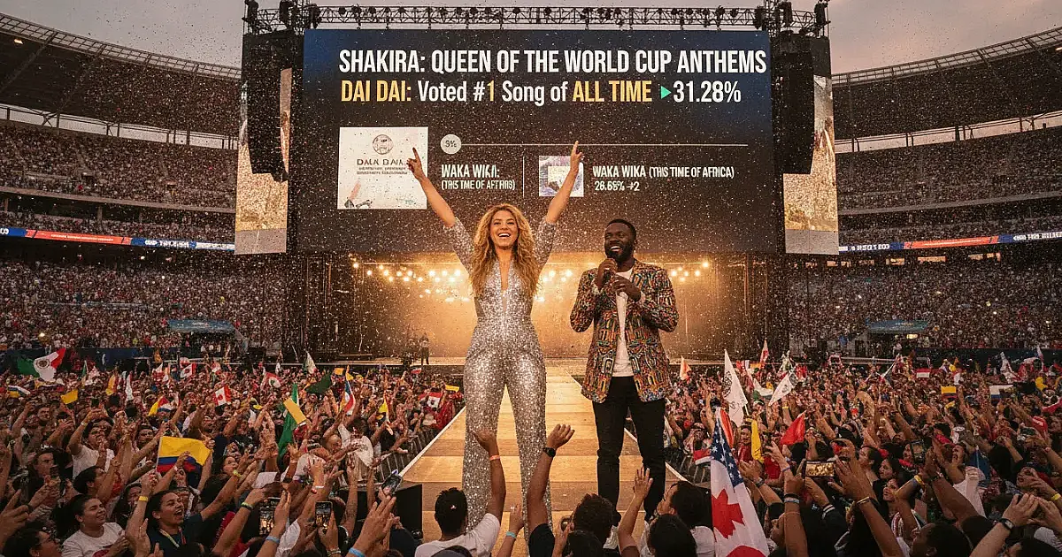 Shakira reafirma reinado absoluto e "Dai Dai" é eleita a melhor música da história das Copas