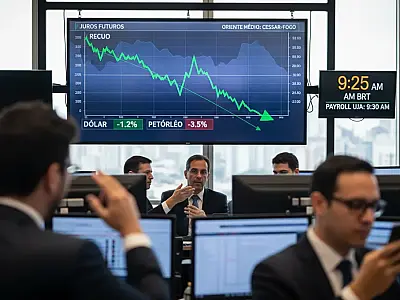 Movimentação do mercado financeiro e queda nas taxas de juros futuros em dia de alívio global.