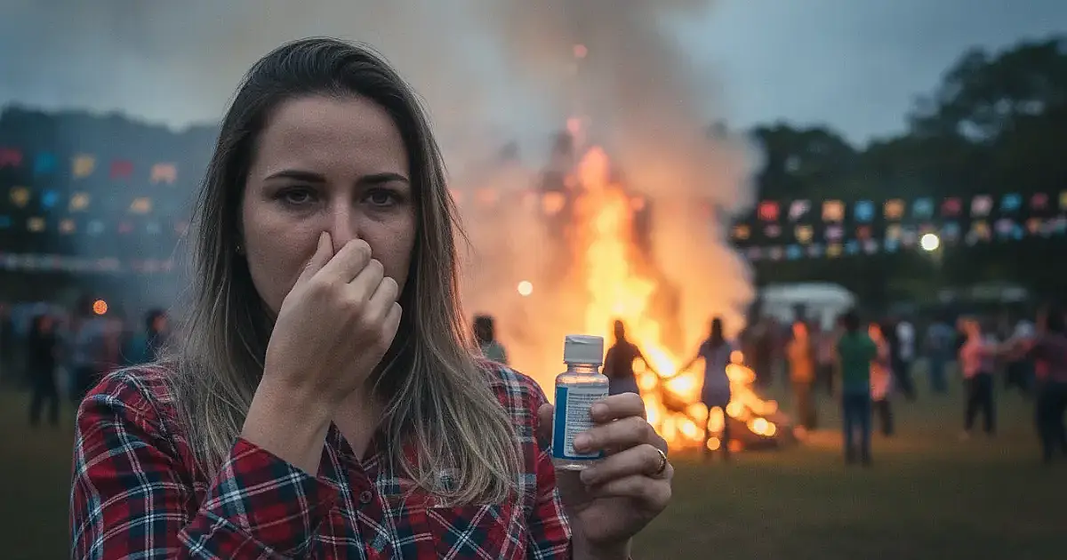 Fumaça de São João e rinite: como proteger os pulmões sem perder a festa