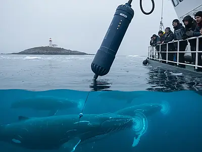 Baleia jubarte fotografada na costa do Alasca; espécie é a autora dos misteriosos sons noturnos.