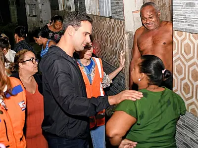 Governador Lucas Ribeiro inspeciona áreas inundadas em João Pessoa e mobiliza socorro no estado