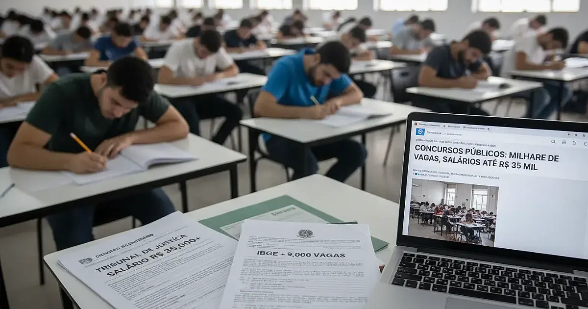 Concursos públicos: editais somam milhares de vagas e salários chegam a R$ 35 mil