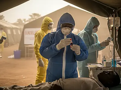 Agentes de saúde em alerta na República Democrática do Congo após salto drástico em novos diagnósticos de ebola.