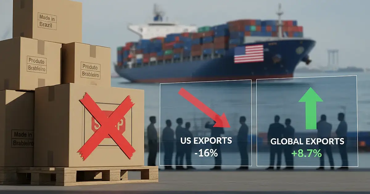 Tarifaço de Trump derruba exportações para os EUA em 16%, mas diversificação compensa perdas