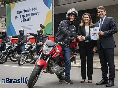 Novo programa Move Motos mira a renovação da frota de entregadores por aplicativo com apoio do BNDES.